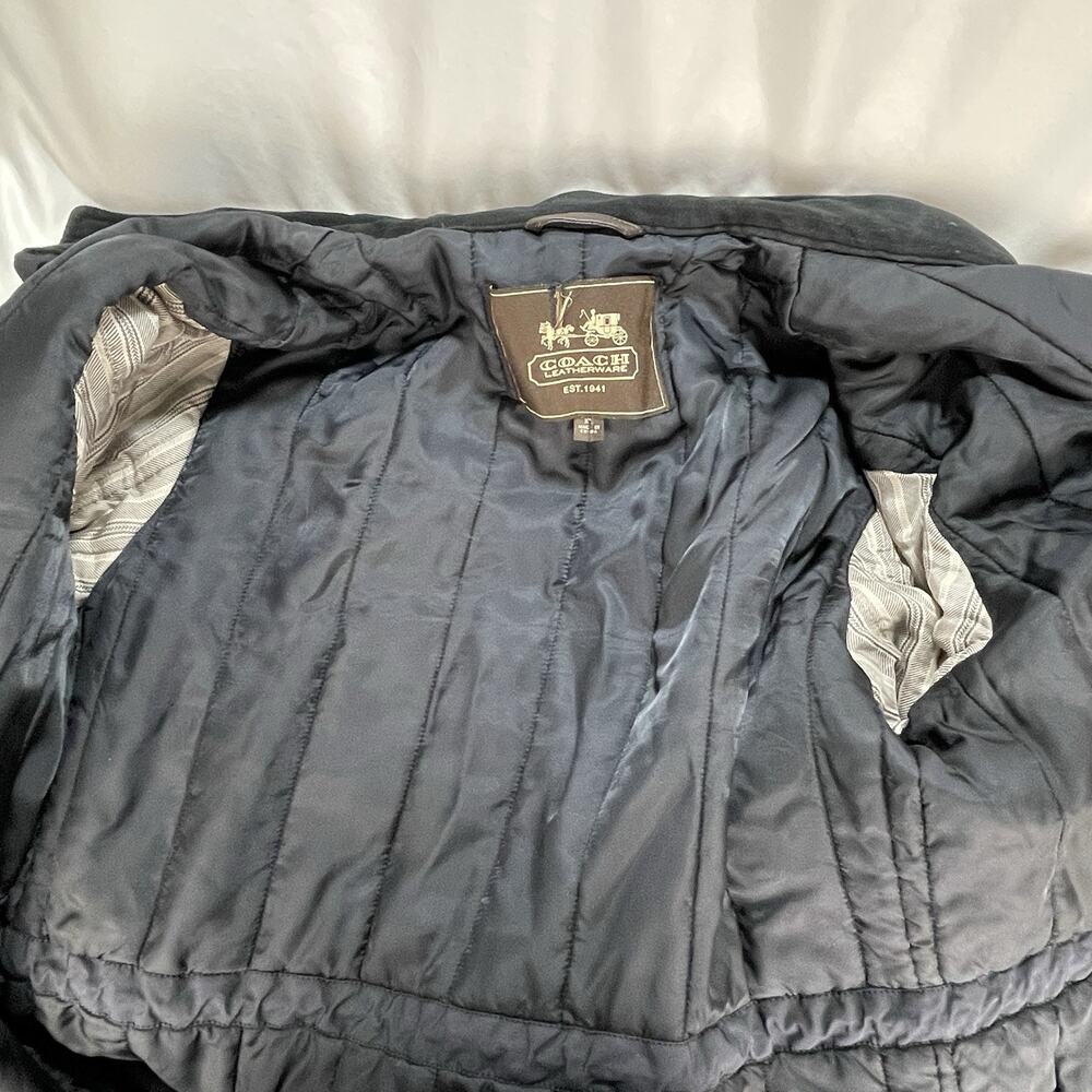 Coach Men's Wyatt Field Jacket Lightweight w/ Hood & Pockets Navy Blue size XL - Picture 8 of 11